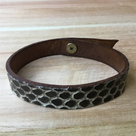 Womens snakeskin bracelet.