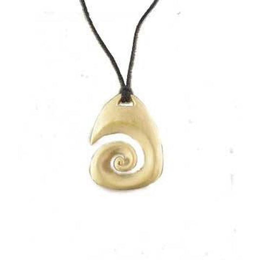 Necklaces Wooden Jewelry | Wood Jewelry :|: Silken Ivorywood pendant. Drift. | Tribal Jewelry 