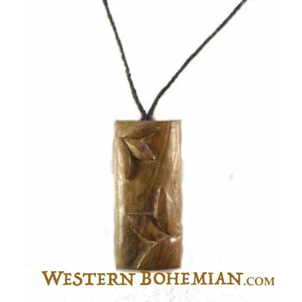 Wood Jewelry :|: Bamboo. Wood Necklace. Rosewood Jewelry. | Tribal Jewelry 