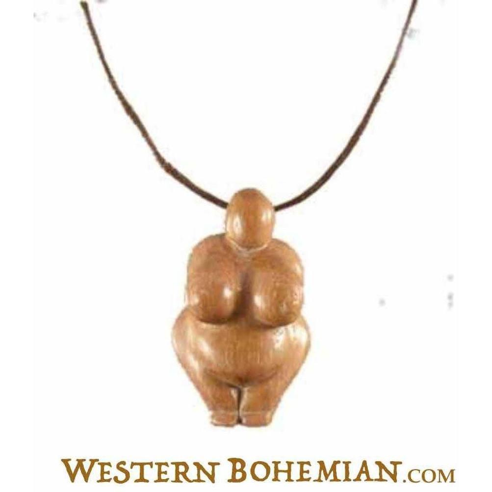Wood Jewelry :|: Earth Goddess. hibiscus wood pendant. | Tribal Jewelry 