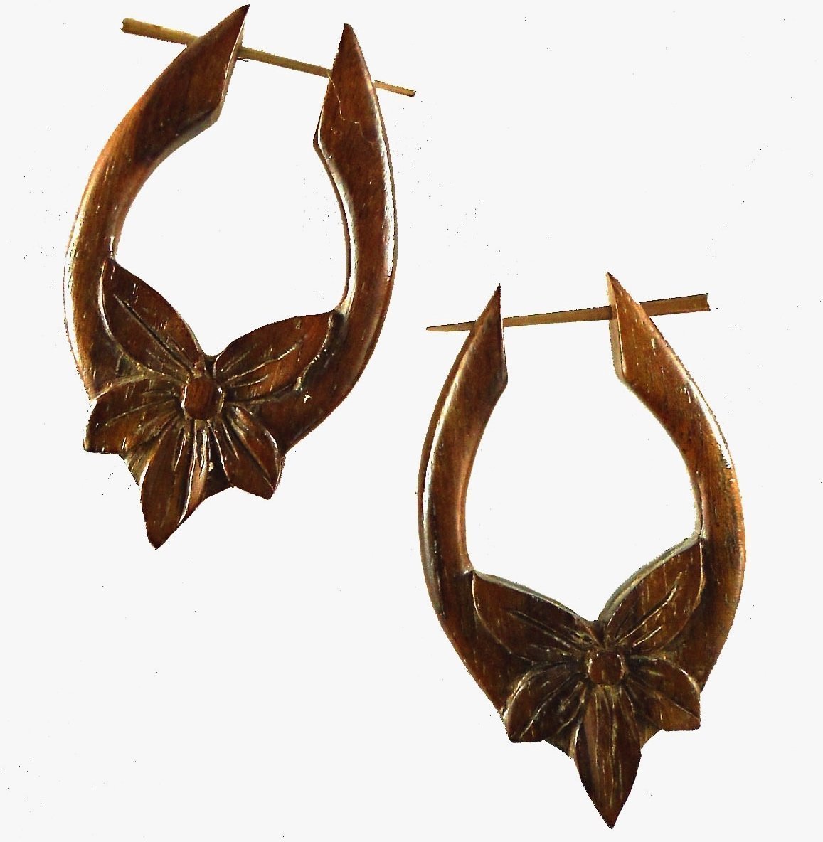 Natural Jewelry :|: Star Flower. Wood Earrings sono